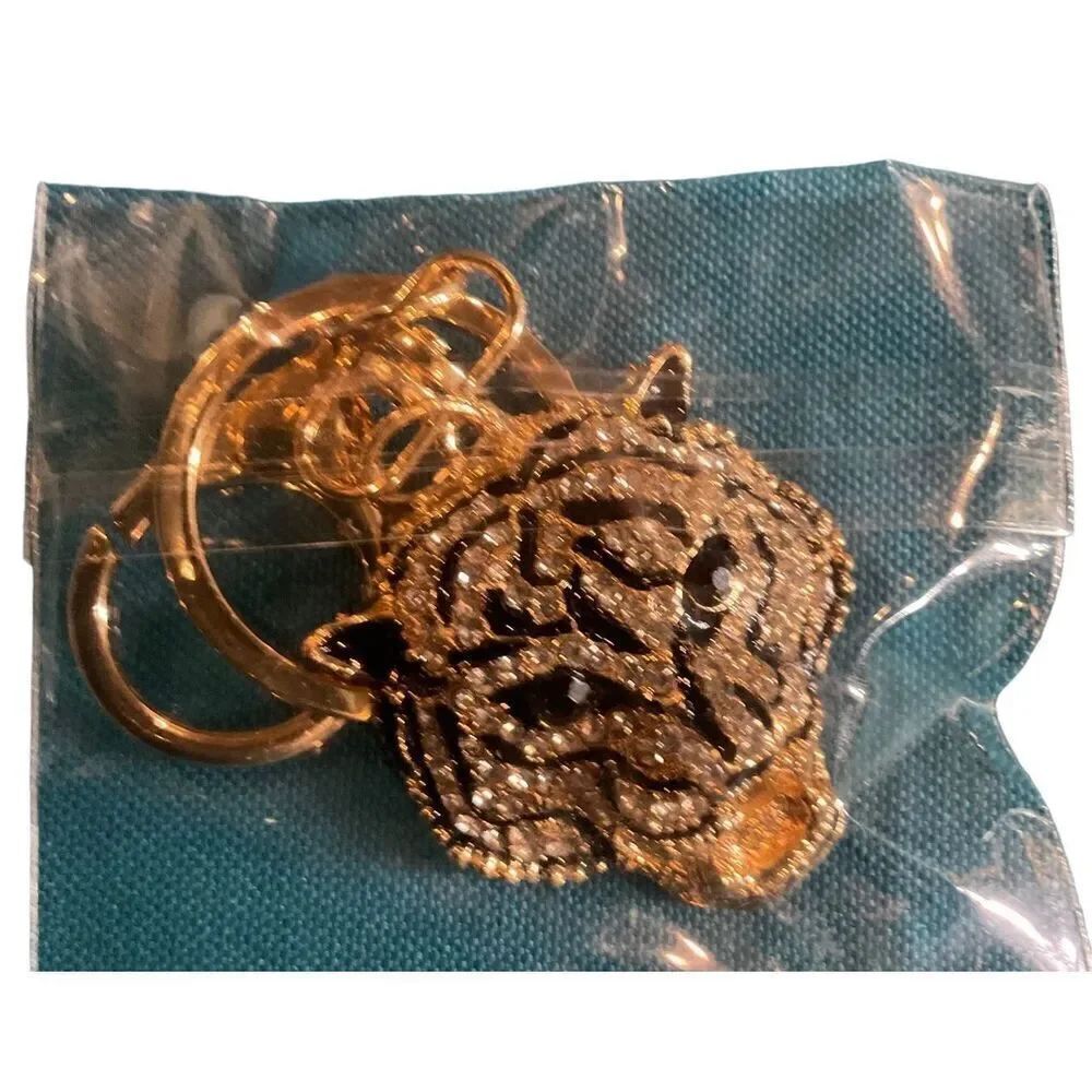 Roaring Tiger Jeweled Keychain - Picture 7 of 10